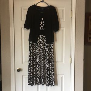 Cow Print Black and White Dress with Cover